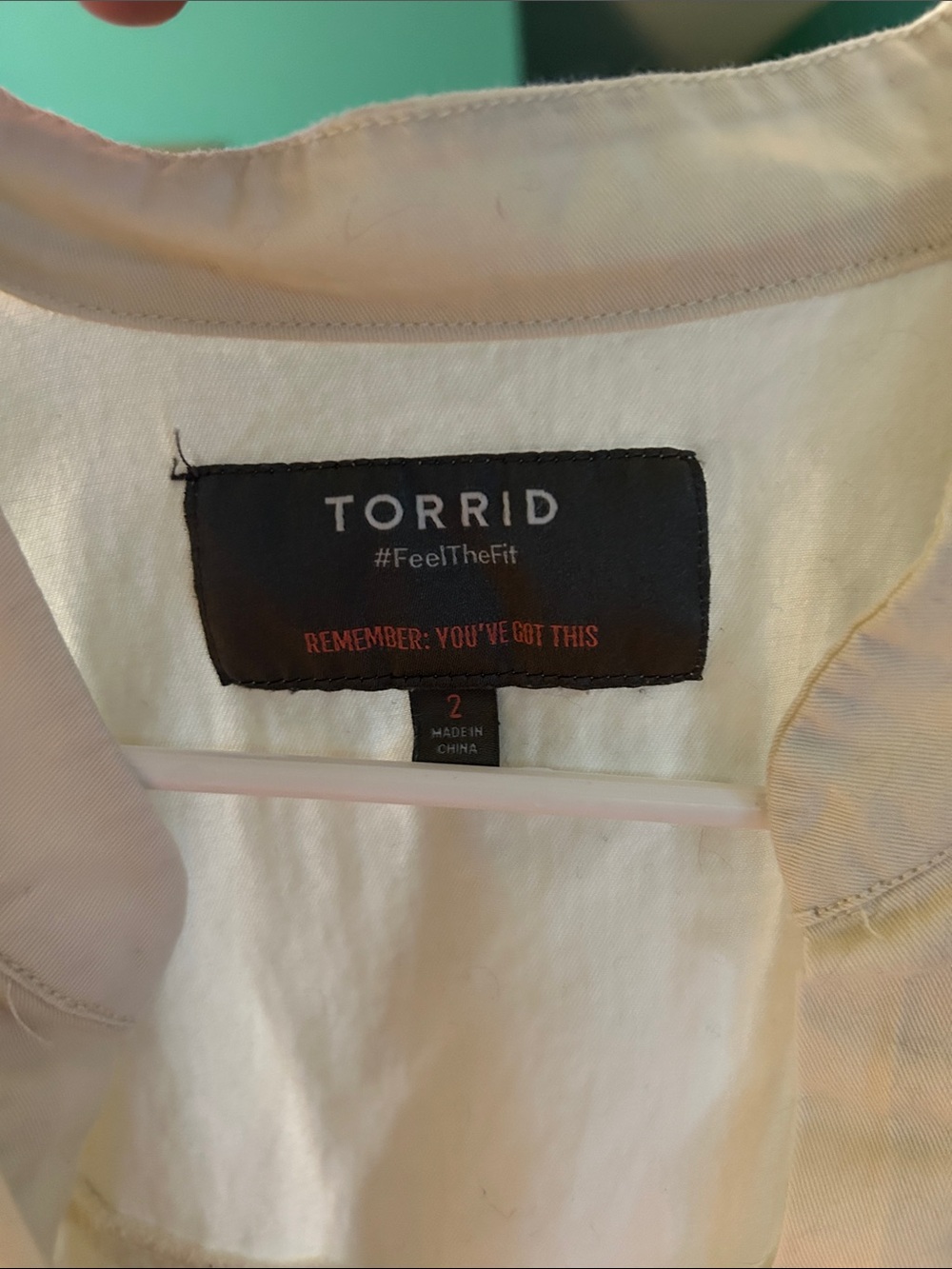 torrid Cream Utility Drawstring Jacket - Picture 2 of 3